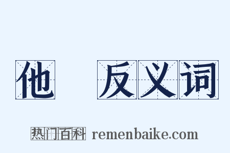 他們反义词是什么意思的图片